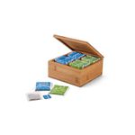 Casa si Gradina - Bucatarie si vesela - Vase pentru gatit - Accesorii ceai - Cutie de ceai din bambus cu 4 compartimente si inchidere cu magnet - Infinity.ro