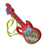 Jucarii, Copii si Bebe - Jucarii si jocuri - Jucarii de rol - Instrumente muzicale de jucarie - Chitara de Jucarie Pentru Copii cu Agatatoare de Gat, Sunete, 30 cm, Rosu - Infinity.ro
