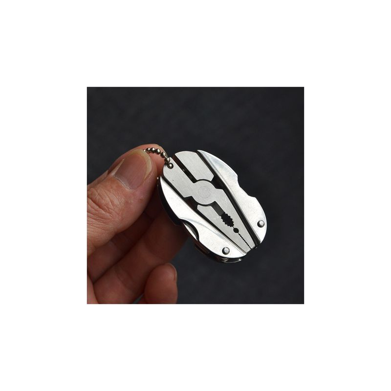 Casa si Gradina - Constructii - Scule de mana si unelte - Clesti si patenti - Cleste de Buzunar, Pliabil, Multifunctional, Otel Inoxiabil, Tip Breloc, 5x3.3x1.3cm - Infinity.ro