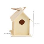 Petshop - Accesorii petshop - Culcusuri si custi - Tarcuri si colivii - Casuta Hranitor Pentru Pasari Montabila, Demontabila, Intrare Rotunda, din Lemn - Infinity.ro
