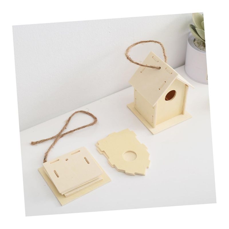 Petshop - Accesorii petshop - Culcusuri si custi - Tarcuri si colivii - Casuta Hranitor Pentru Pasari Montabila, Demontabila, Intrare Rotunda, din Lemn - Infinity.ro