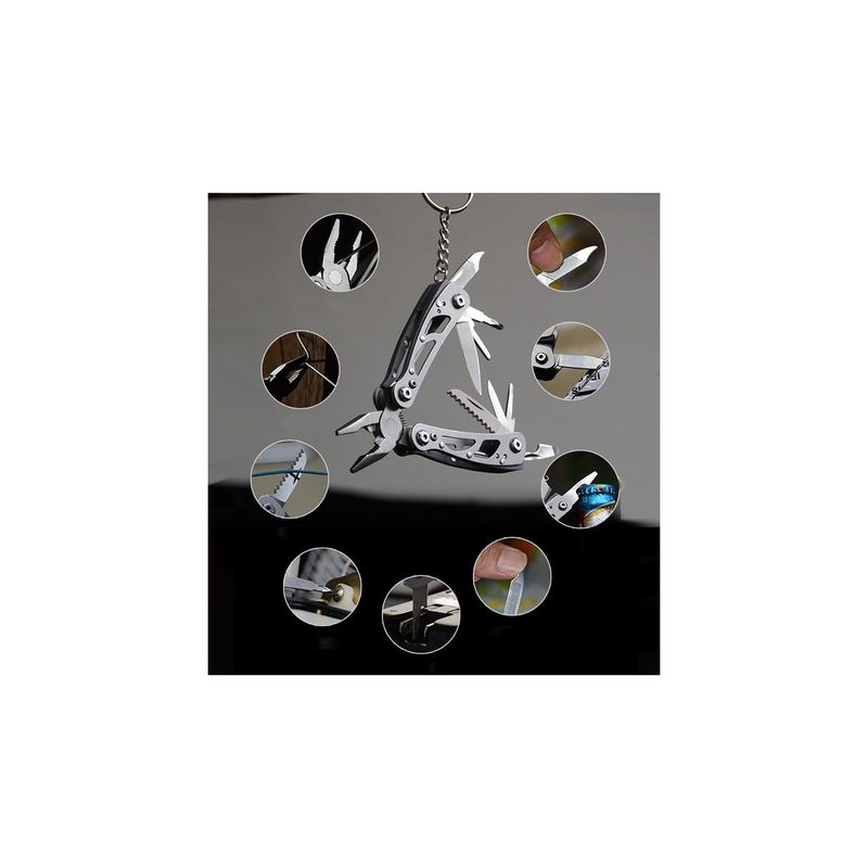 Casa si Gradina - Constructii - Scule de mana si unelte - Clesti si patenti - Cleste Multifunctional, 13 in 1, Otel Inoxidabil,  75x35x17mm - Infinity.ro