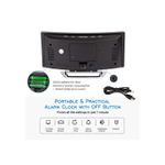 Casa si Gradina - Decoratiuni - Ceasuri - Ceas de Birou Tip Oglinda, Ecran Curbat cu Led, Mod Noapte/Zi, Alarma - Infinity.ro