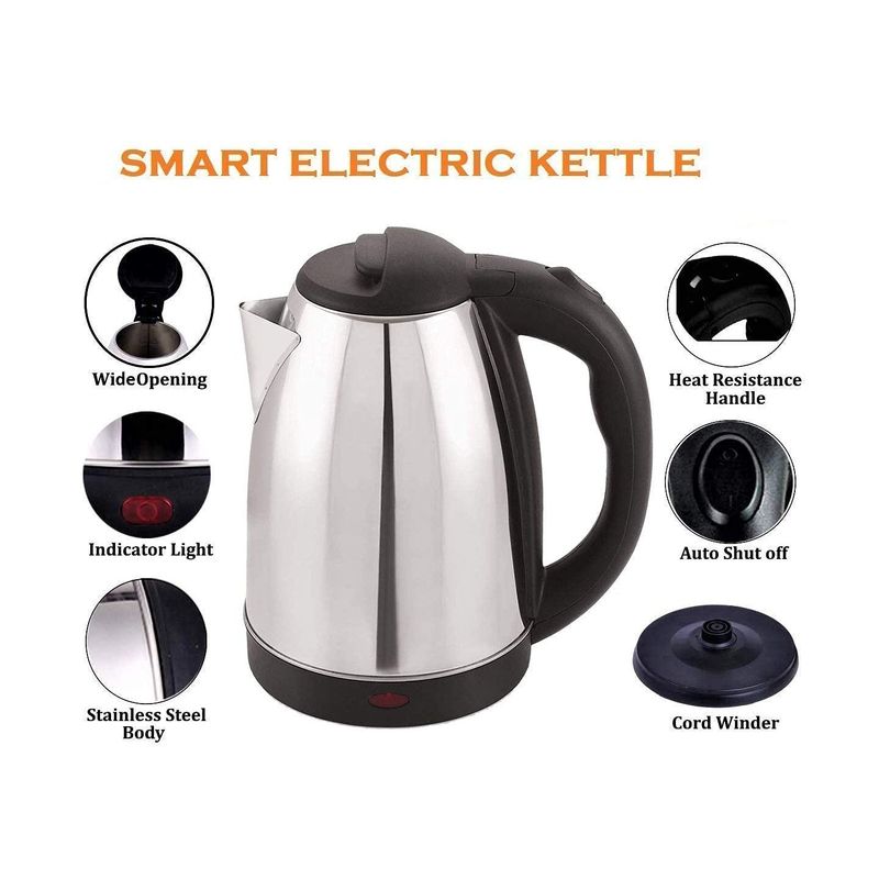 Electronice si Electrocasnice - Electrocasnice bucatarie - Preparare bauturi - Fierbatoare de apa - Cana Fierbator Scarlett, din Inox, 1500W, 2 L, Declansare Automata - Infinity.ro