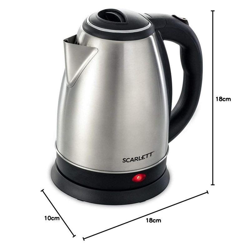 Electronice si Electrocasnice - Electrocasnice bucatarie - Preparare bauturi - Fierbatoare de apa - Cana Fierbator Scarlett, din Inox, 1500W, 2 L, Declansare Automata - Infinity.ro