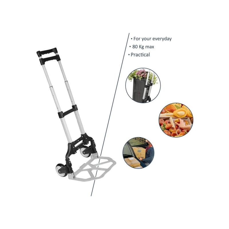 Casa si Gradina - Constructii - Depozitare, transport si protectie - Echipamente pentru transport si ridicat - Carut Pliabil de Transport cu Maner Reglabil si Roti Duble - Infinity.ro