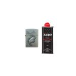 Market - Tutun si tigari - Articole si accesorii tutun - Bricheta Tip Zippo, 3D Relief, Metalica, Peste si Lichid Zippo 125 ml P4 - Infinity.ro