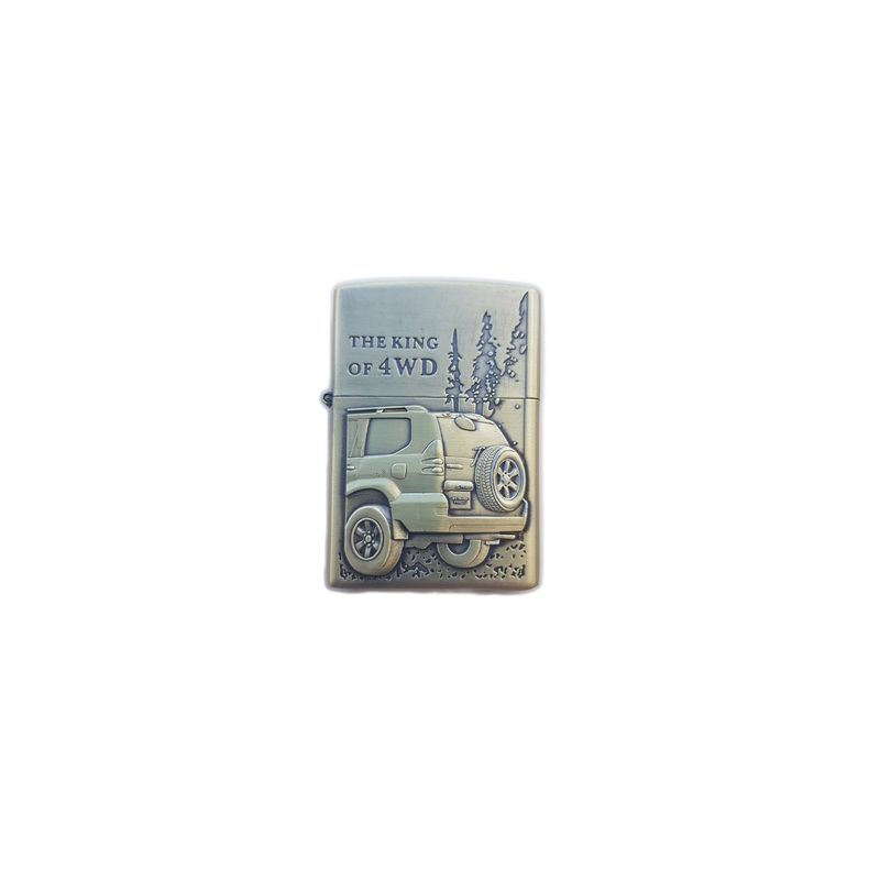 Market - Tutun si tigari - Articole si accesorii tutun - Bricheta Tip Zippo, 3D Relief, Metalica, King of 4wd si Lichid Zippo 125 ml M4 - Infinity.ro