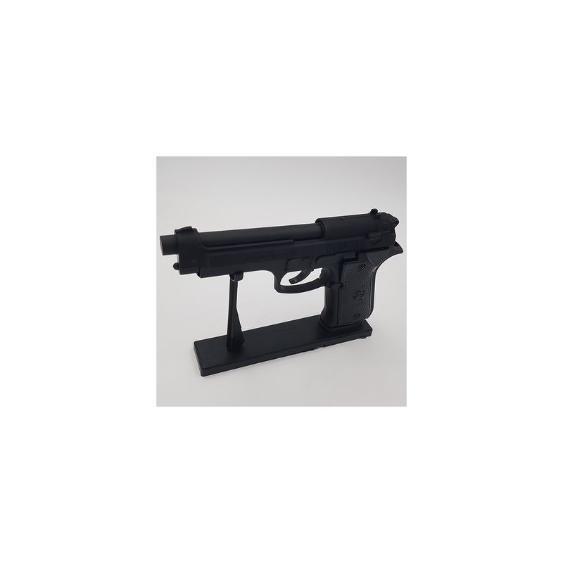 Market - Tutun si tigari - Articole si accesorii tutun - Bricheta Pistol Anti-Vant, Tip Revolver, Beretta,  Negru, 14 cm - Infinity.ro