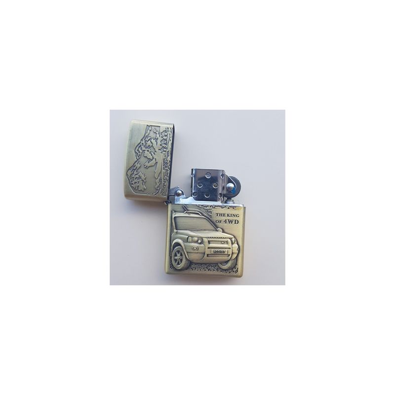 Market - Tutun si tigari - Articole si accesorii tutun - Bricheta Tip Zippo, 3D Relief, Metalica, King of 4wd si Lichid Zippo 125 ml M1 - Infinity.ro