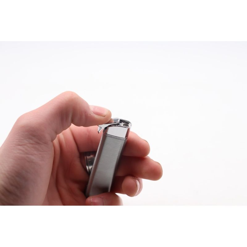 Market - Tutun si tigari - Articole si accesorii tutun - Bricheta Subtire, Metalica, Antivant, Gri - Infinity.ro