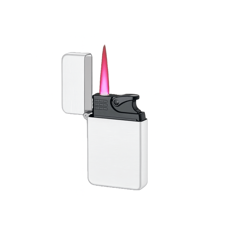 Market - Tutun si tigari - Articole si accesorii tutun - Bricheta Moderna cu Butan, Capac Flip, cu Flacara Rosu, Anti-Vant, Reincarcabila cu Gaz - Infinity.ro