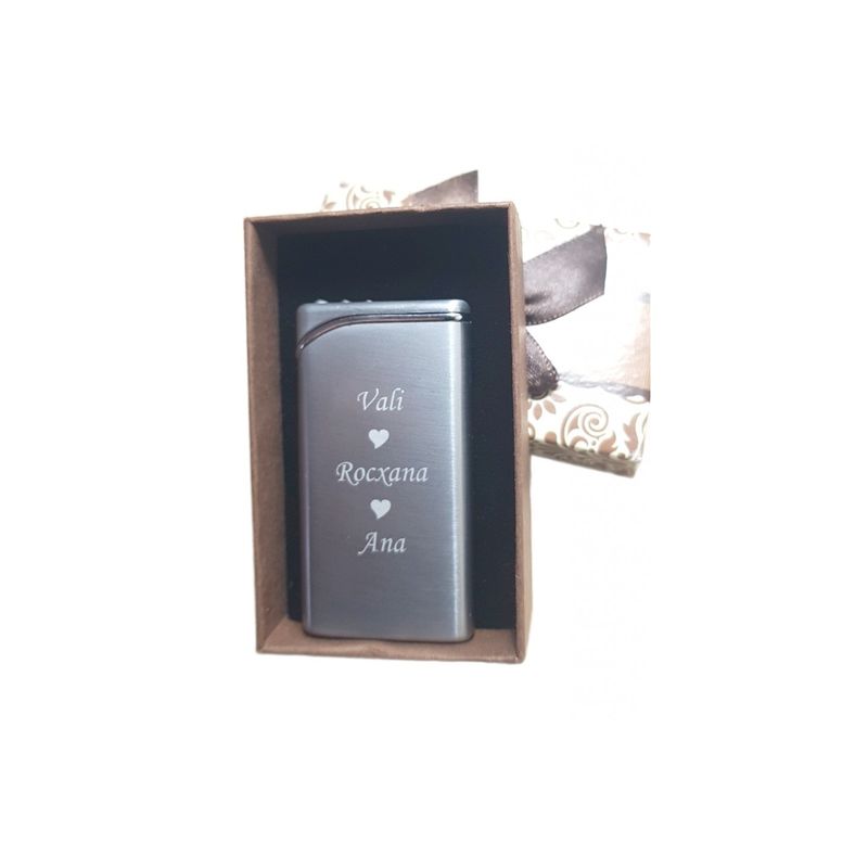 Market - Tutun si tigari - Articole si accesorii tutun - Bricheta Personalizata, Metalica, Gravata cu Textul Tau - Infinity.ro