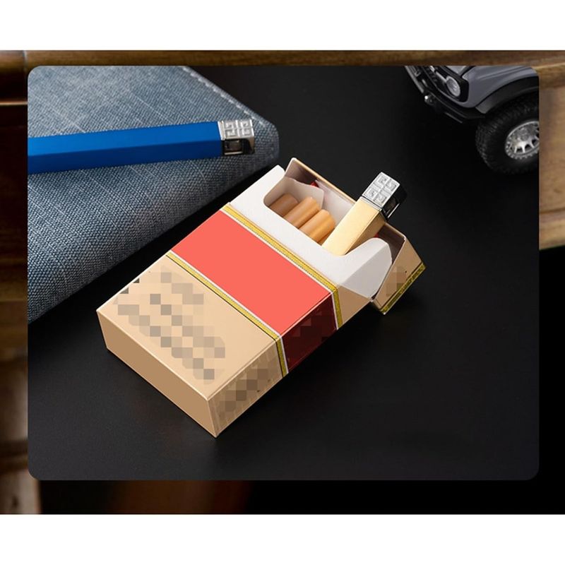 Market - Tutun si tigari - Articole si accesorii tutun - Bricheta Slim , din Metal, Cu Capac, Antivant, Reincarcabila, 8 cm - Infinity.ro