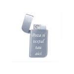 Market - Tutun si tigari - Articole si accesorii tutun - Bricheta Personalizata Argintie, Antivant, Gravata cu Poza si Textul Tau, E2 - Infinity.ro