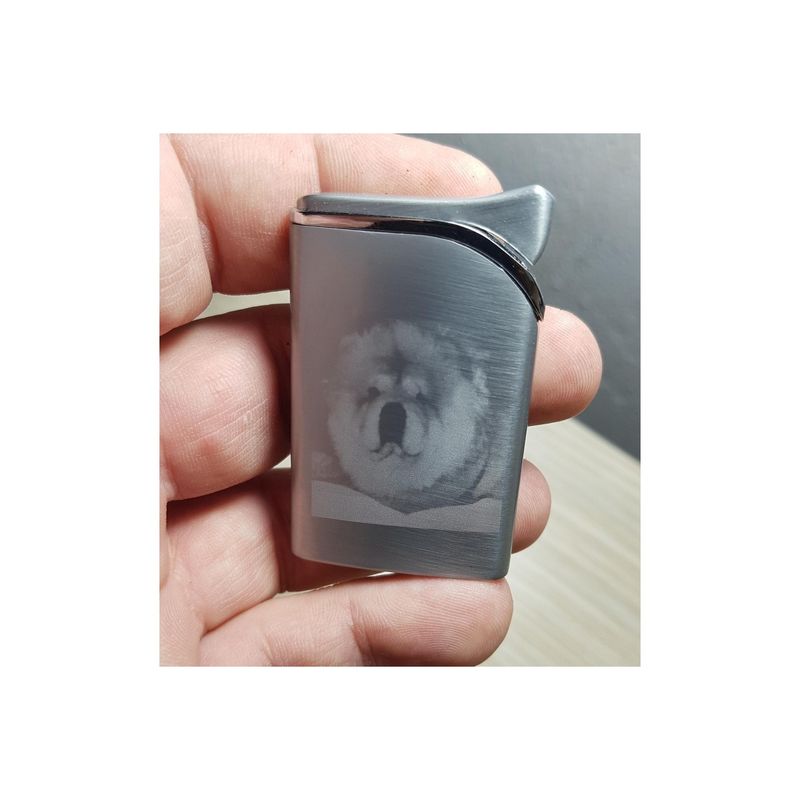 Market - Tutun si tigari - Articole si accesorii tutun - Bricheta Personalizata Argintie, Gravata cu Poza si Textul Tau - Infinity.ro