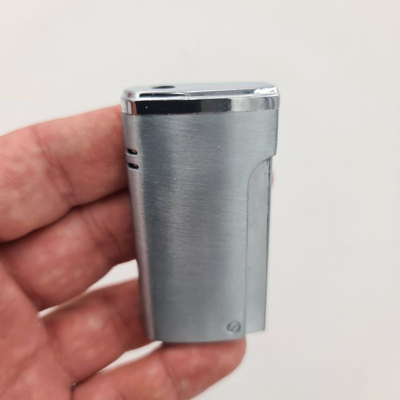 Market - Tutun si tigari - Articole si accesorii tutun - Bricheta Metalica Personalizata cu Textul Tau, Gaz, Antivant, Cutie, Gri - Infinity.ro