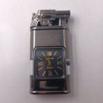 Market - Tutun si tigari - Articole si accesorii tutun - Bricheta Model Pistol cu Ceas, Antivant, cu Flacara Dubla, Gravata cu Textul Tau - Infinity.ro