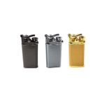 Market - Tutun si tigari - Articole si accesorii tutun - Bricheta Model Lampa Lui Aladin, Doua Flacari, Antivant, Reincarcabila, 8 cm - Infinity.ro