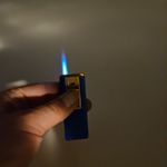 Market - Tutun si tigari - Articole si accesorii tutun - Bricheta Metalica cu Gaz, Antivant, Reincarcabila, Albastra, Cutie - Infinity.ro