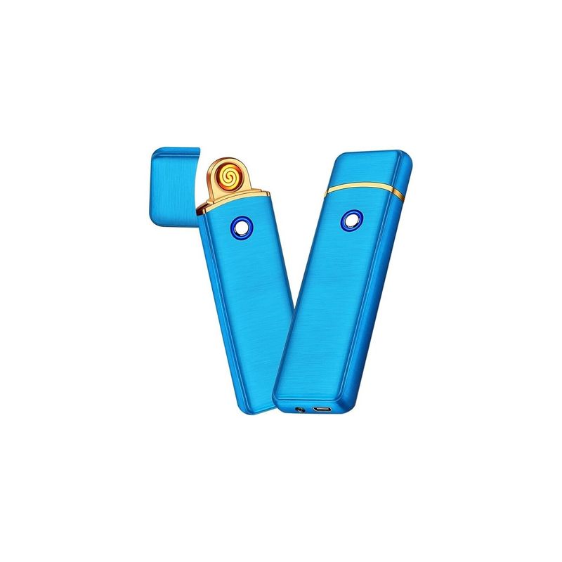 Market - Tutun si tigari - Articole si accesorii tutun - Bricheta Electronica, Reincarcabila Prin USB, Buton Cu Lumina, 8 cm - Infinity.ro