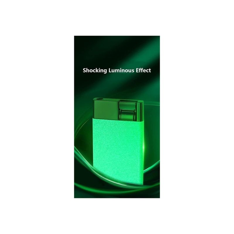 Market - Tutun si tigari - Articole si accesorii tutun - Bricheta Fosforescenta cu Flacara Rezistenta la Vant, cu Butan, Reincarcabila cu Gaz - Infinity.ro