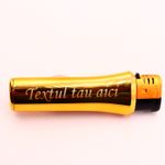 Market - Tutun si tigari - Articole si accesorii tutun - Bricheta cu gaz, antivant, reincarcabila, galbena, personalizata cu textul tau - Infinity.ro