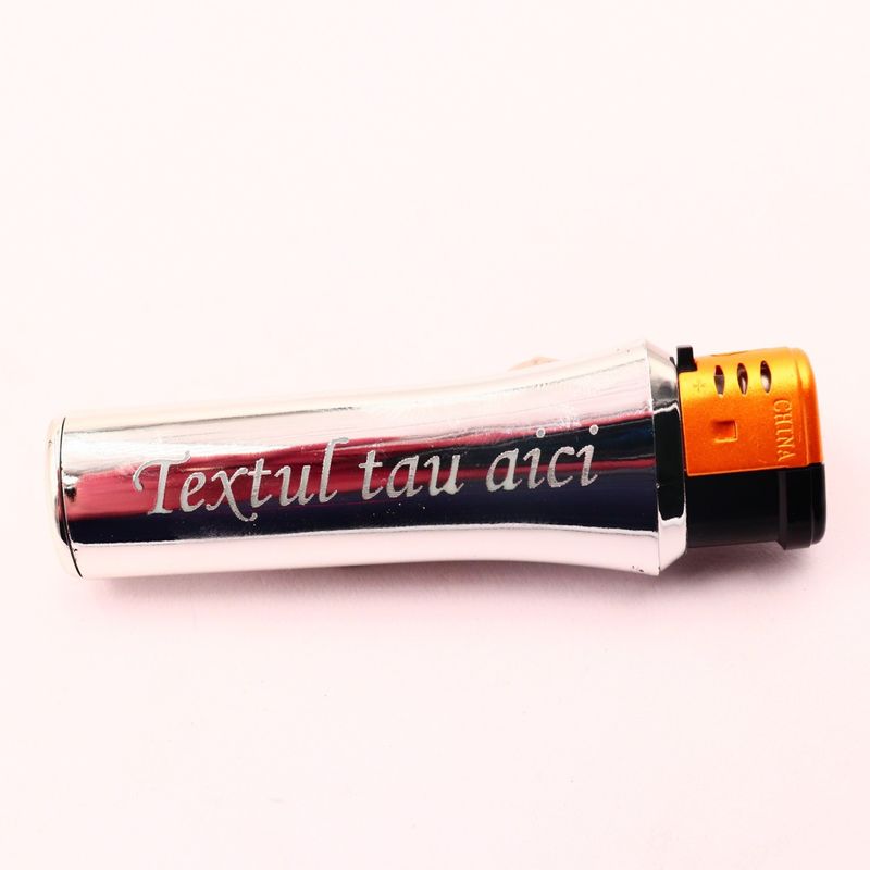 Market - Tutun si tigari - Articole si accesorii tutun - Bricheta Anti-vant Gravata cu Textul Tau, Argintiu - Infinity.ro