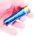 Market - Tutun si tigari - Articole si accesorii tutun - Bricheta cu gaz, antivant, reincarcabila, albastru, personalizata cu textul tau - Infinity.ro
