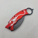 Sport si Outdoor - Camping - Cutite, bricege si accesorii - Cutite si bricege - Briceag, Deschidere Manuala, Prindere Curea, Scorpion, Rosu, 22 cm - Infinity.ro