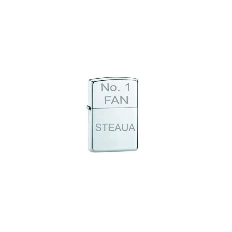 Market - Tutun si tigari - Articole si accesorii tutun - Bricheta Argintie Personalizata No.1 FAN Steaua si lichid Zippo - Infinity.ro