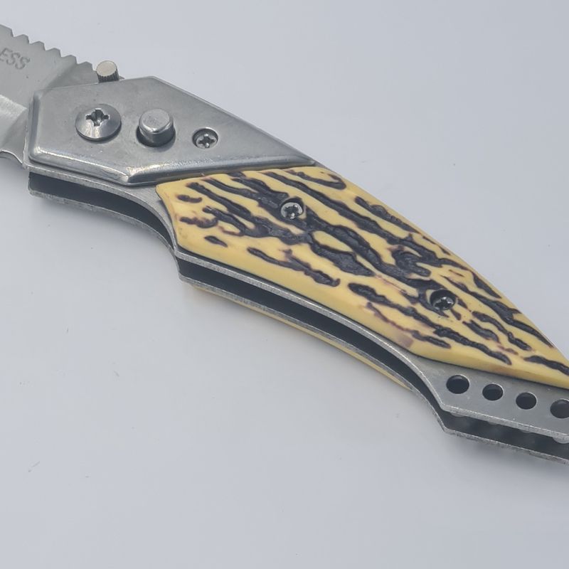 Sport si Outdoor - Camping - Cutite, bricege si accesorii - Cutite si bricege - Briceag, cutit, model os, 20 cm, buton - Infinity.ro