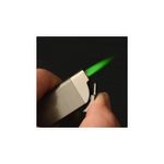 Market - Tutun si tigari - Articole si accesorii tutun - Bricheta cu Flacara Verde, Model Slim de Metal, Antivant, Reincarcabil, 8 cm - Infinity.ro