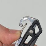 Sport si Outdoor - Camping - Cutite, bricege si accesorii - Cutite si bricege - Briceag supravietuire, Negru, Model Gauri, prindere curea, 15 cm - Infinity.ro
