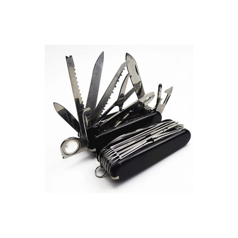 Sport si Outdoor - Camping - Cutite, bricege si accesorii - Cutite si bricege - Briceag Multifunctional, 17 in 1, 90 x 30 mm, Otel Inoxidabil , Negru - Infinity.ro