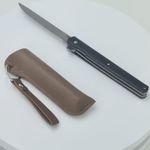 Sport si Outdoor - Camping - Cutite, bricege si accesorii - Cutite si bricege - Briceag model slim, patrat, M390, 21 x 2 cm, negru - Infinity.ro