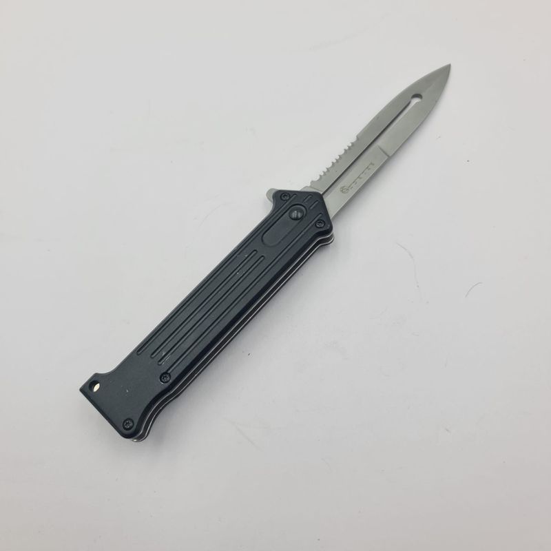 Sport si Outdoor - Camping - Cutite, bricege si accesorii - Cutite si bricege - Briceag Model Sageata, Deschidere Manuala, Sistem Prindere Curea, 21 cm, Negru - Infinity.ro