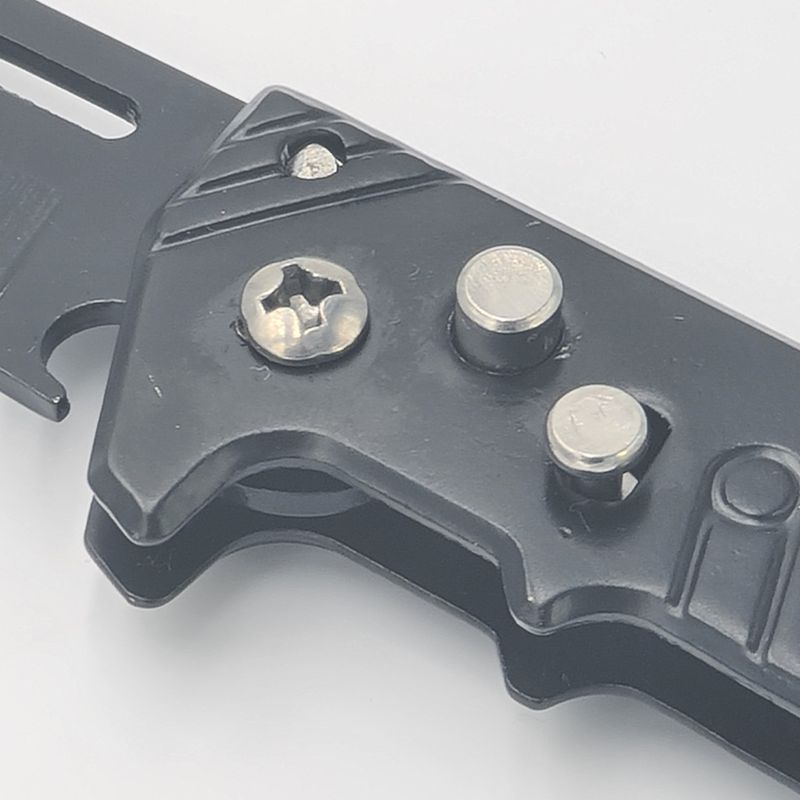 Sport si Outdoor - Camping - Cutite, bricege si accesorii - Cutite si bricege - Briceag model solzi de dragon, deschidere automata pe buton, negru, 15 x 2 cm - Infinity.ro