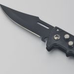 Sport si Outdoor - Camping - Cutite, bricege si accesorii - Cutite si bricege - Briceag model solzi de dragon, deschidere automata pe buton, negru, 15 x 2 cm - Infinity.ro