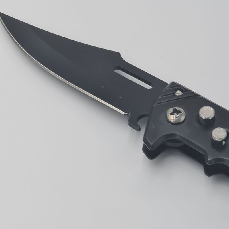 Sport si Outdoor - Camping - Cutite, bricege si accesorii - Cutite si bricege - Briceag model solzi de dragon, deschidere automata pe buton, negru, 15 x 2 cm - Infinity.ro