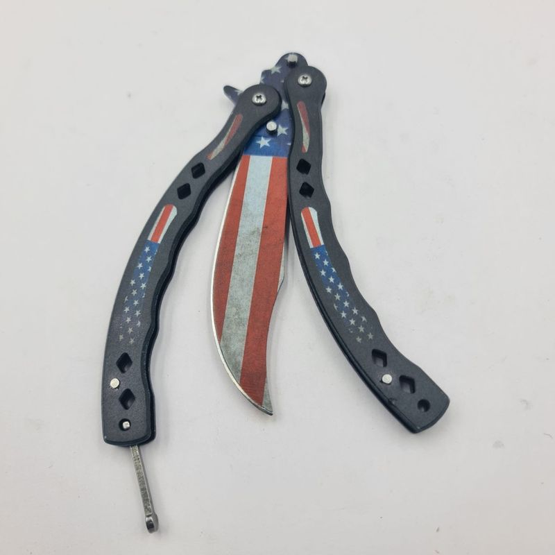 Sport si Outdoor - Camping - Cutite, bricege si accesorii - Cutite si bricege - Briceag Fluture cu Tais, Curbat, Model USA, 24 cm - Infinity.ro