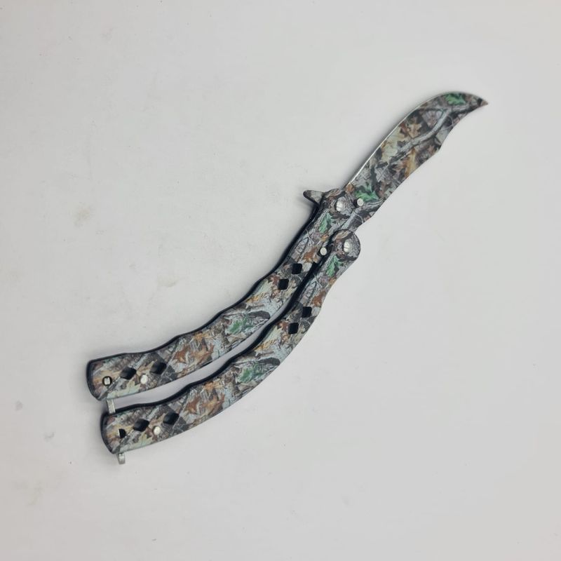 Sport si Outdoor - Camping - Cutite, bricege si accesorii - Cutite si bricege - Briceag Fluture Model Toamna cu Tais, Curbat, 24 cm - Infinity.ro