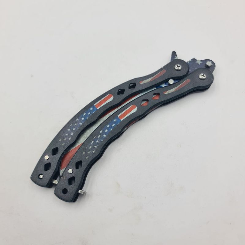 Sport si Outdoor - Camping - Cutite, bricege si accesorii - Cutite si bricege - Briceag Fluture cu Tais, Curbat, Model USA, 24 cm - Infinity.ro