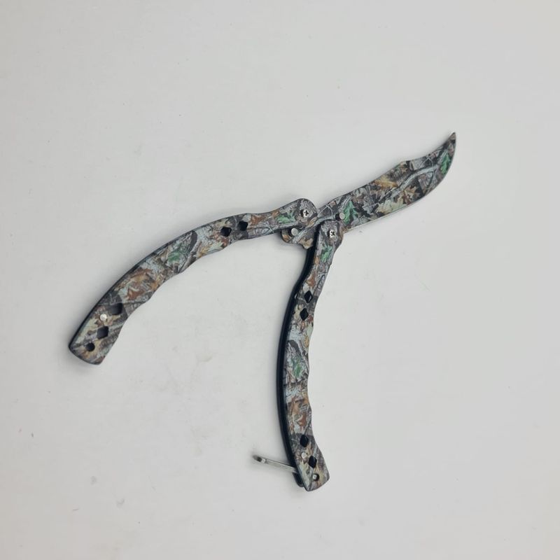 Sport si Outdoor - Camping - Cutite, bricege si accesorii - Cutite si bricege - Briceag Fluture Model Toamna cu Tais, Curbat, 24 cm - Infinity.ro