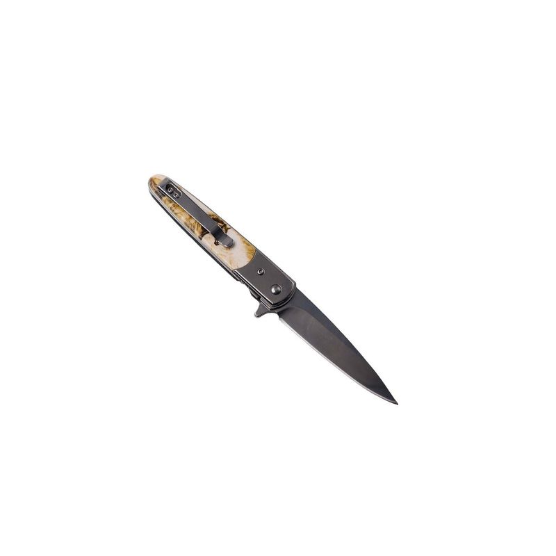 Sport si Outdoor - Camping - Cutite, bricege si accesorii - Cutite si bricege - Briceag Deschidere Manuala din Otel, Sistem Prindere Curea, Model Cal, 20 cm - Infinity.ro