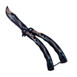 Sport si Outdoor - Camping - Cutite, bricege si accesorii - Cutite si bricege - Briceag Fluture cu Tais, Model Sirena, Curbat, Otel, 22 cm, Multicolor - Infinity.ro