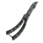 Sport si Outdoor - Camping - Cutite, bricege si accesorii - Cutite si bricege - Briceag Fluture cu Tais, Model Frunza, Curbat, Deschidere Manuala, 22 cm, Multicolor - Infinity.ro