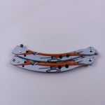 Sport si Outdoor - Camping - Cutite, bricege si accesorii - Cutite si bricege - Briceag Fluture cu Tais, Model Sturion, Gauri in Lama, Otel, 22 cm, Multicolor - Infinity.ro