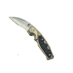 Sport si Outdoor - Camping - Cutite, bricege si accesorii - Cutite si bricege - Briceag Curbat cu Deschidere Manuala, Maner Anti Alunecare, Agatatoare, 19 cm, Auriu - Infinity.ro