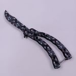 Sport si Outdoor - Camping - Cutite, bricege si accesorii - Cutite si bricege - Briceag Fluture cu Tais, Model Capete Mort, Otel, Curbat, 22 cm, Multicolor - Infinity.ro